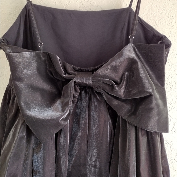 TCEC Black Metallic Shimmer Bow Dress - Picture 7 of 9